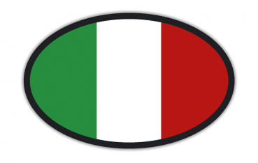 Länderkennzeichen Italien mehrfarbig